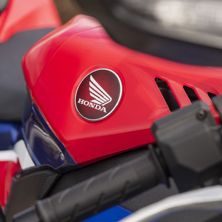 Honda CBR1000RR-R Fireblade 3 quarter front left side focus on Honda logo