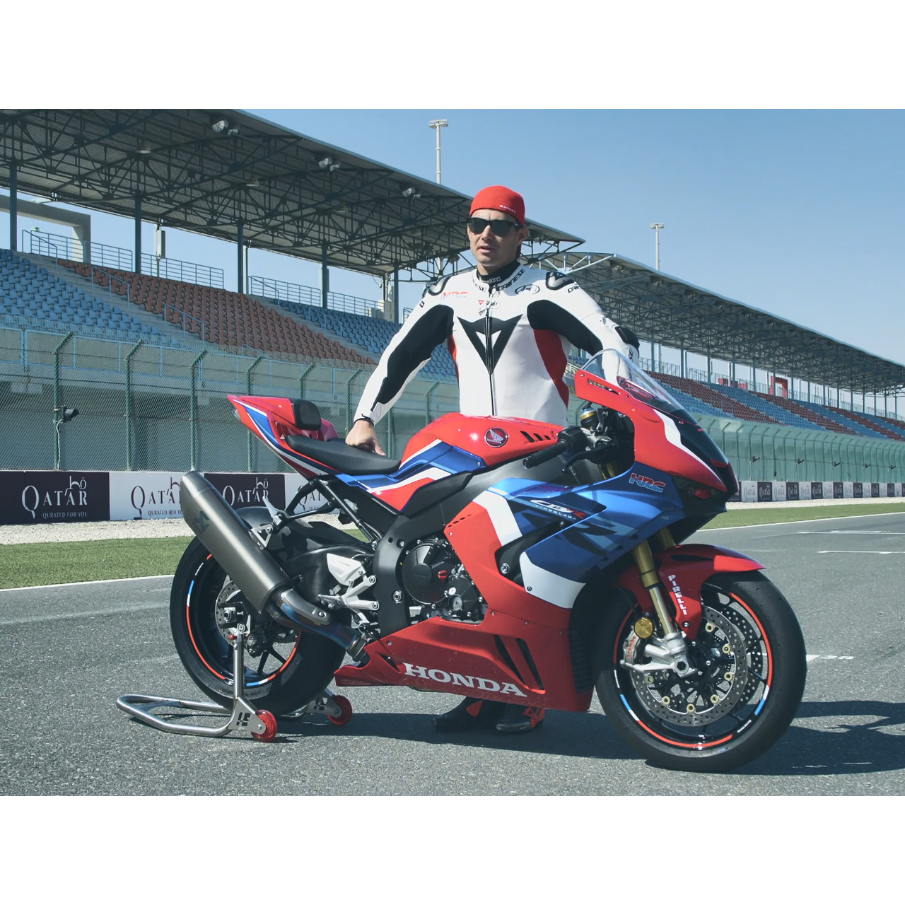Lean Haslam stood next to the 2020 CBR1000RR-R Fireblade SP