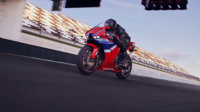 CBR600RR static front three quarter image.