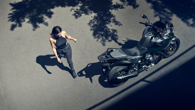 Overhead view of Honda NT1100.