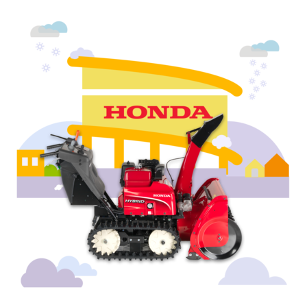 Snowthrowers dealer illustration.