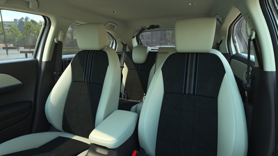 Light Grey Synthetic Leather & Fabric