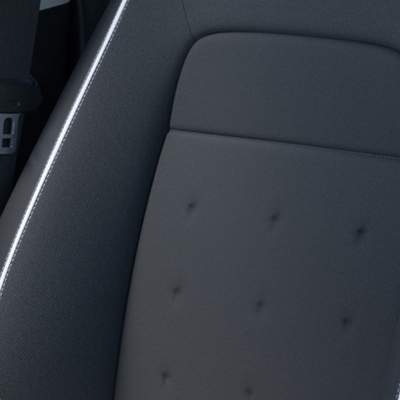 Black Synthetic Leather & Fabric