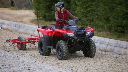 Close up of Fourtrax 420 suspension.