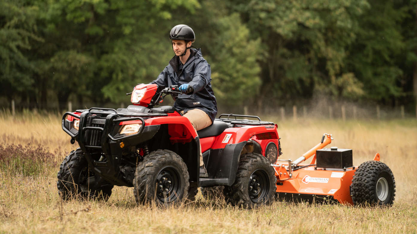 Foreman being used by model, field location.