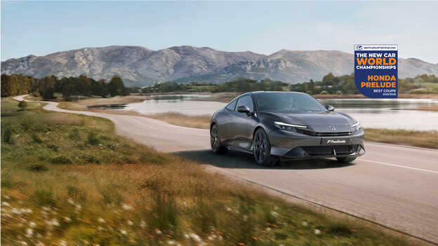 Honda Prelude wins the new car world championships for best coupe. 