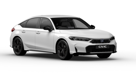 Honda Civic Sport front 3/4 facing in white