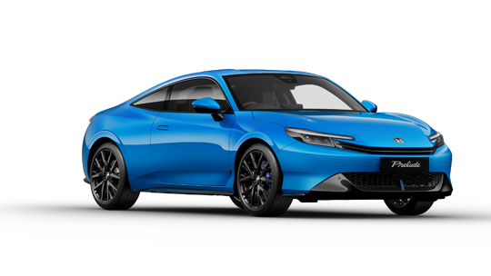 Honda Prelude Hybrid front facing three quarter