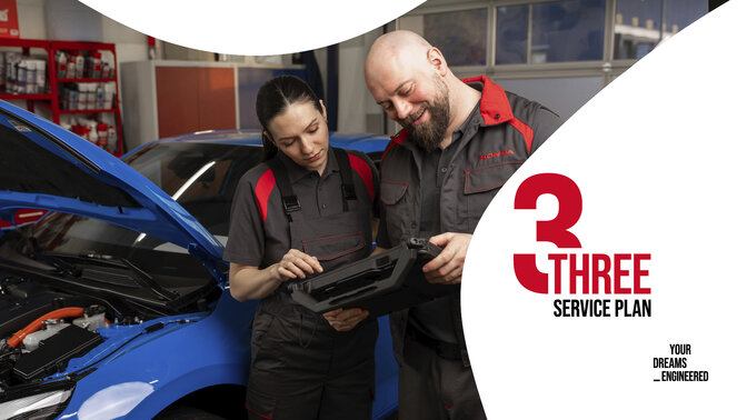 Honda THREE Service Plan Logo