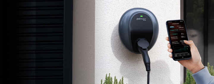 Model demonstrating how to charge the car.