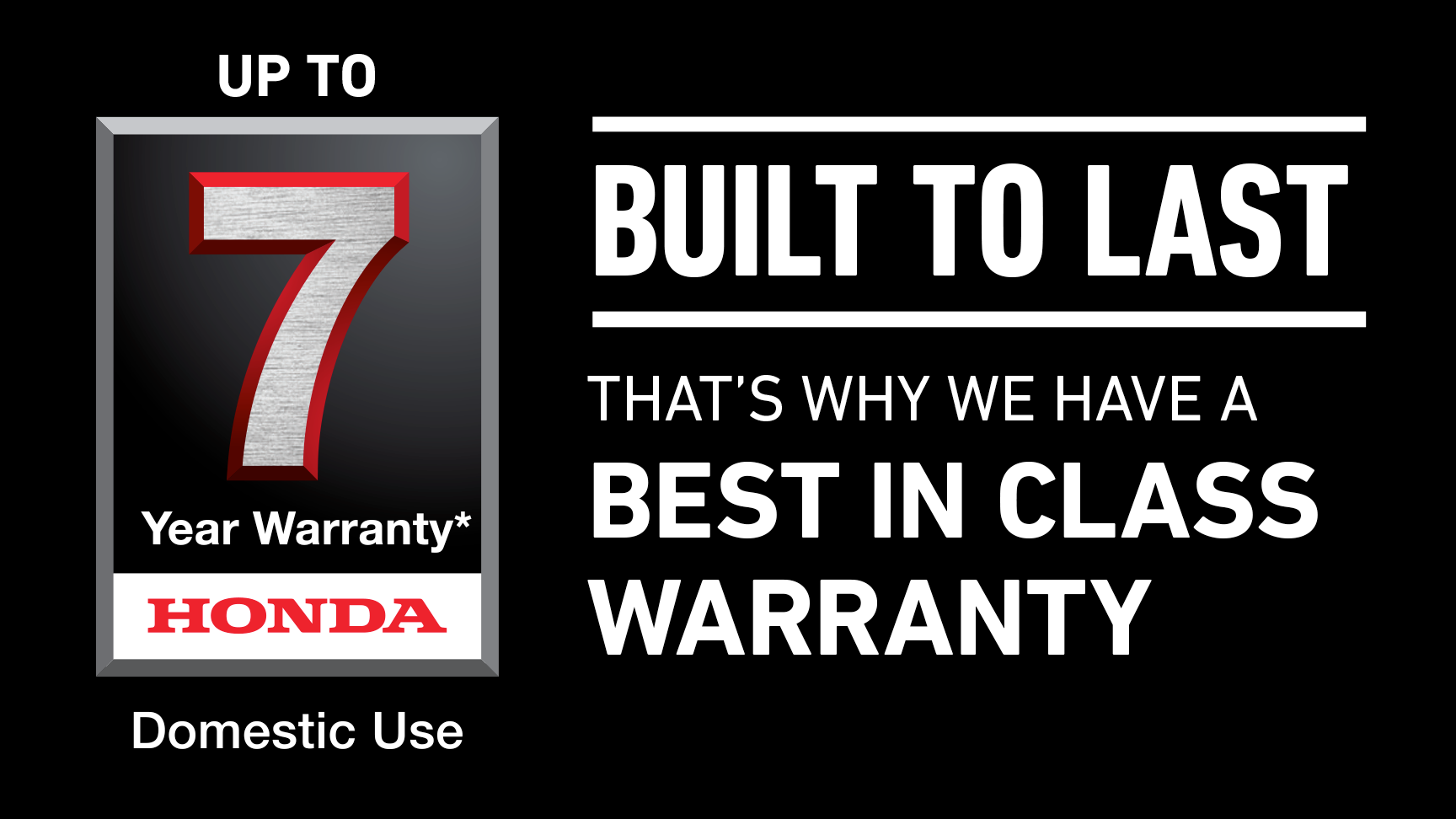 Honda seven year warranty logo