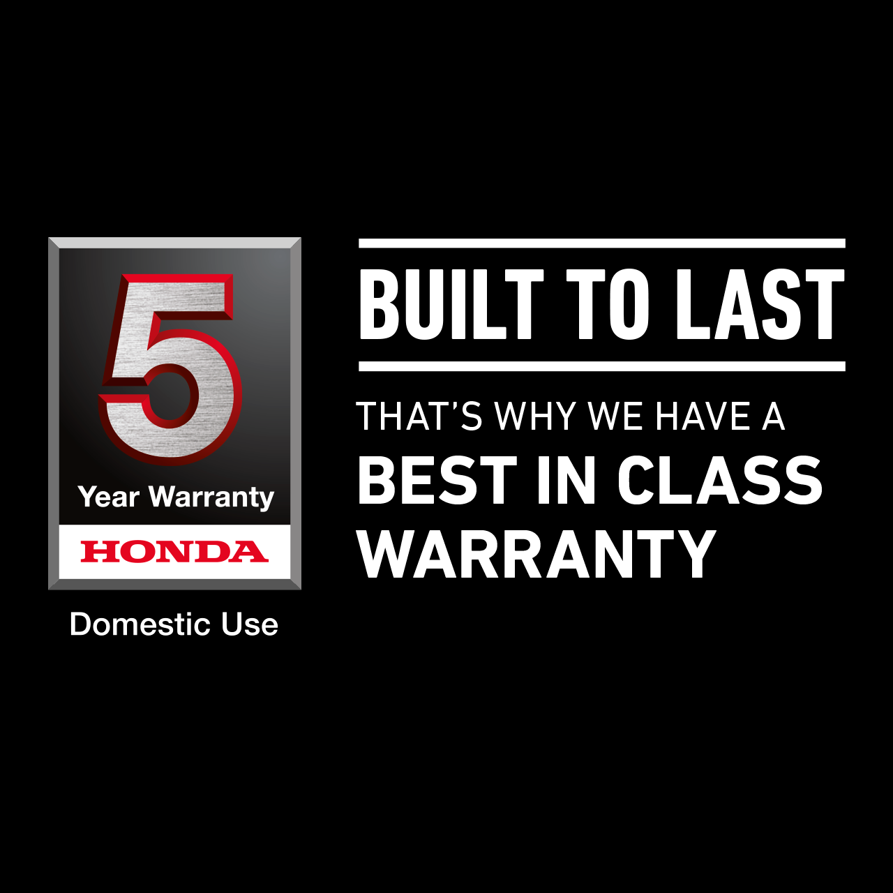 Honda five year warranty logo
