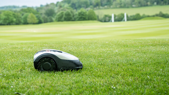 Honda Miimo robotic mower on grass