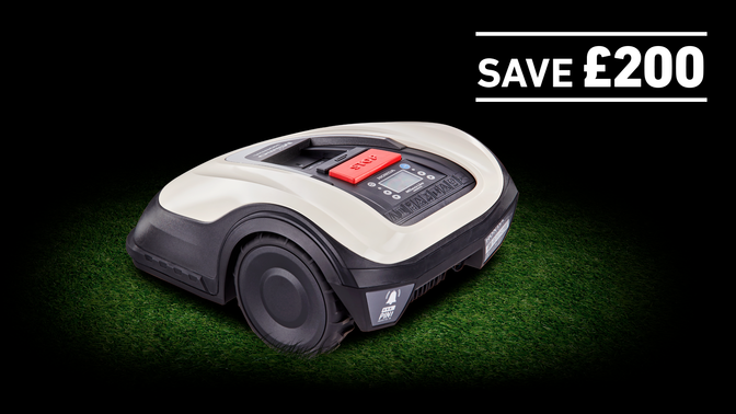 HRM70 on grass in a dark background with save £200
