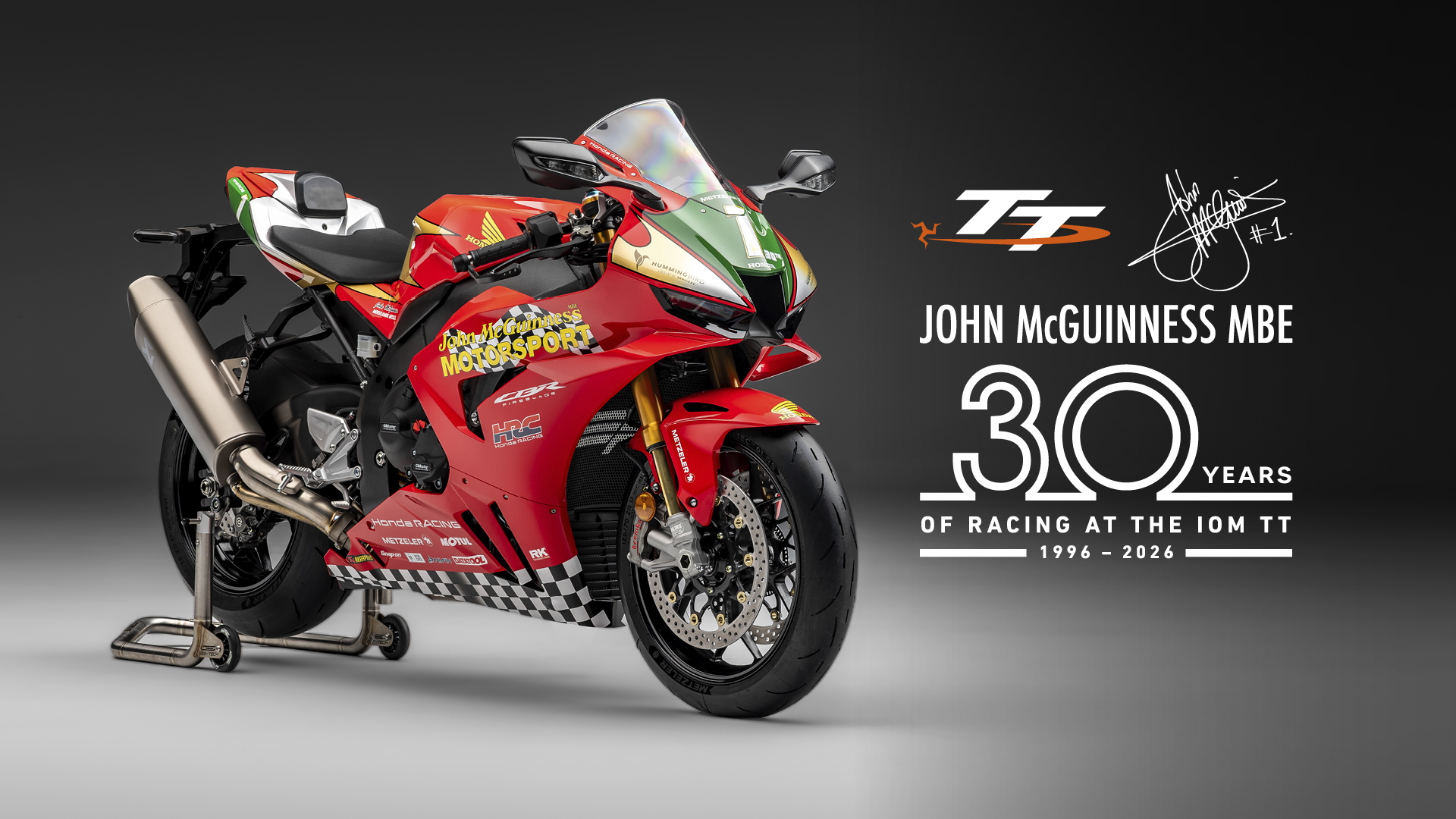 Limited Edition John McGuinness 30th Anniversary Replica CBR1000RR-R Fireblade SP