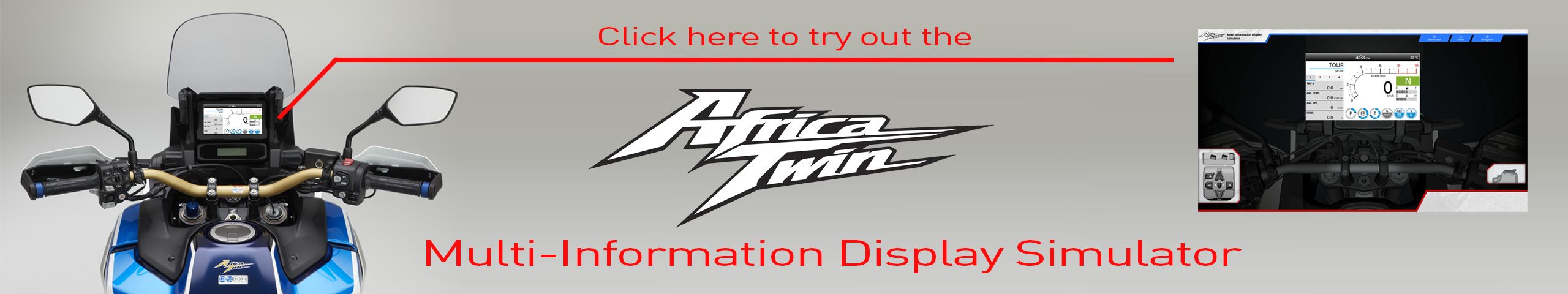 Africa Twin MID simulator honda engine room