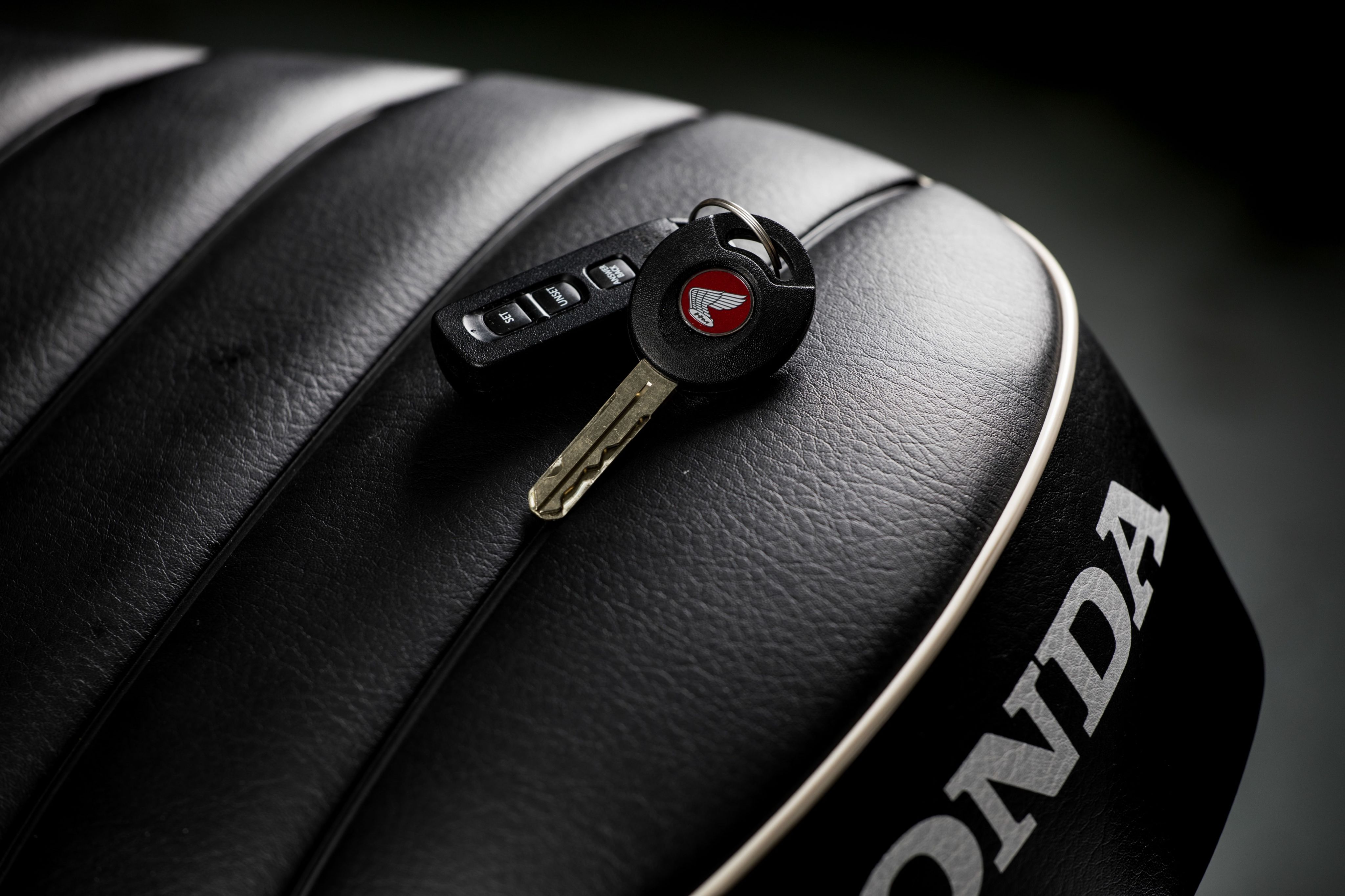 Motorcycle keys on seat