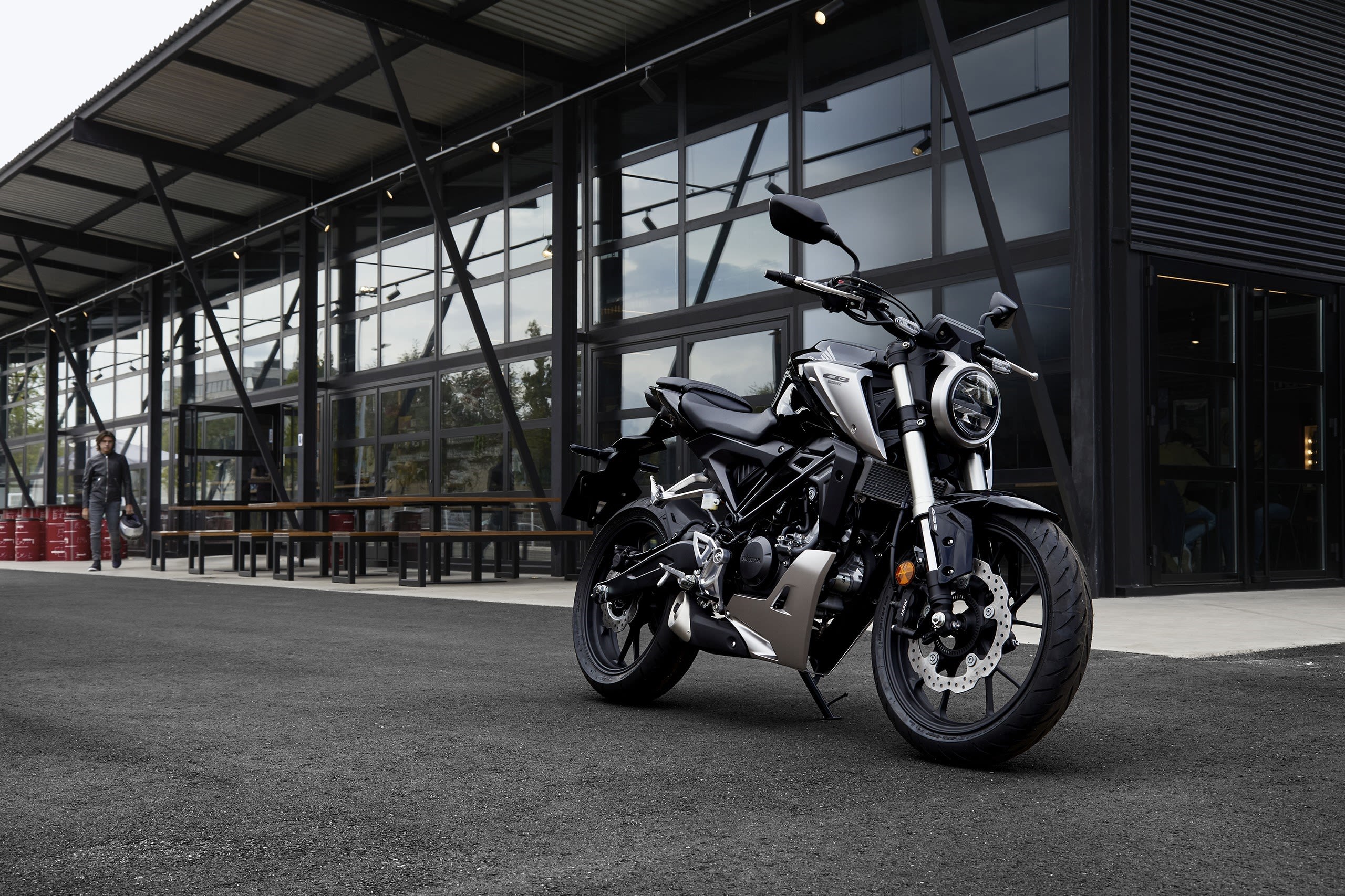 Parked motorcycle