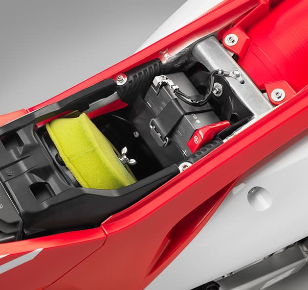 Motorcycle battery detail