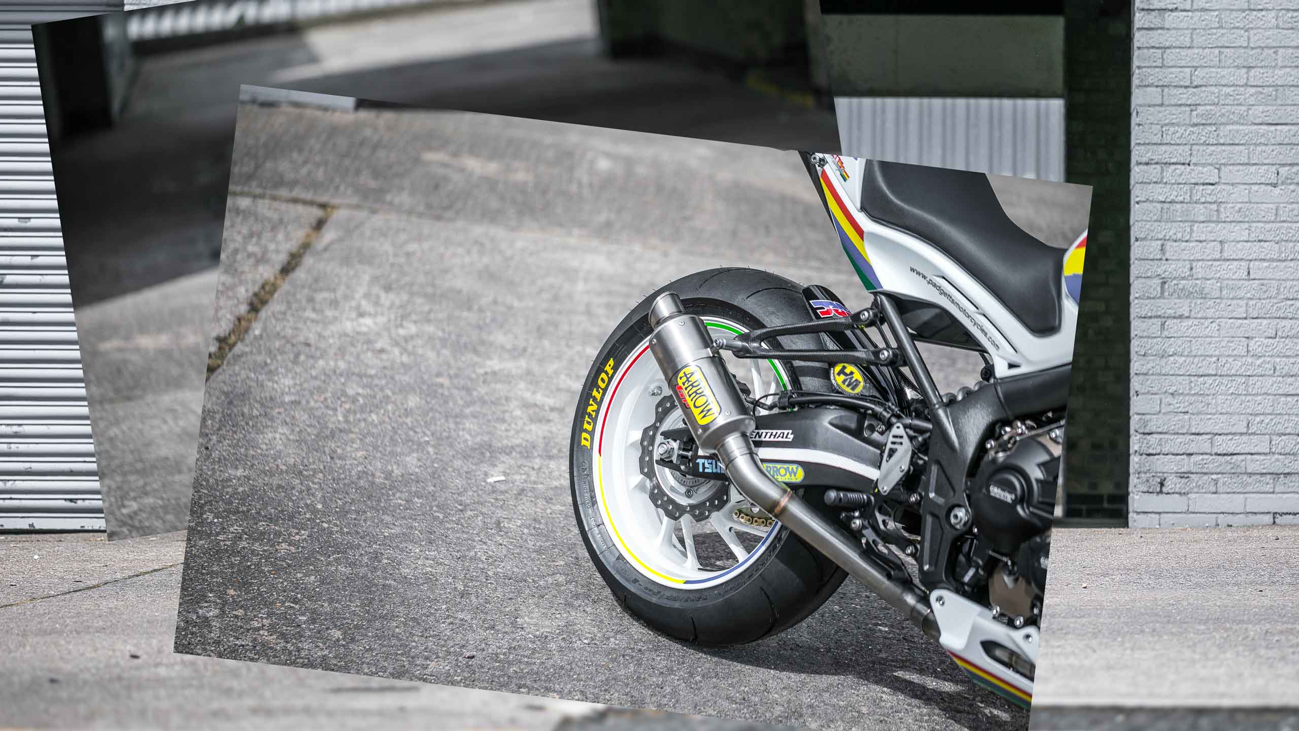 Honda CB650F custom motorbike exhaust