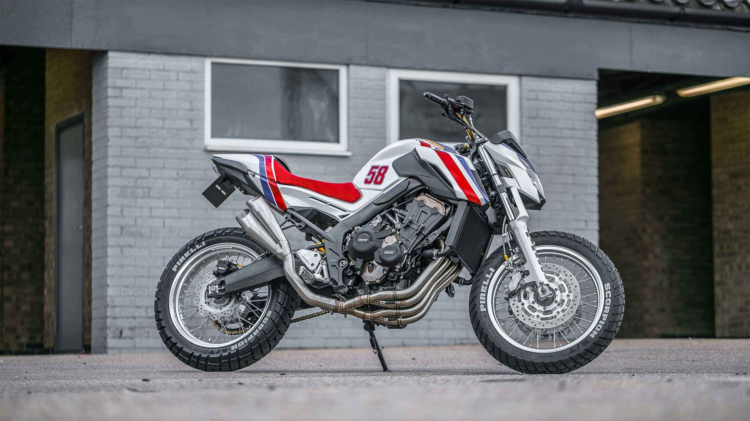Honda CB650F custom motorcycle