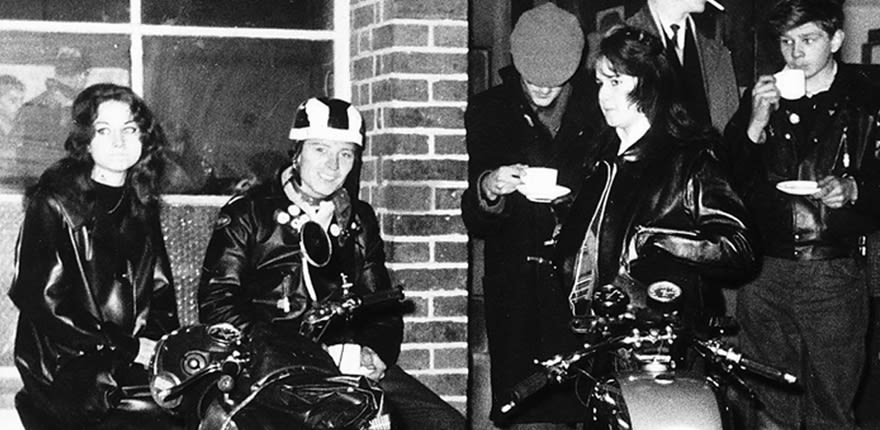 Vintage café racers black and white