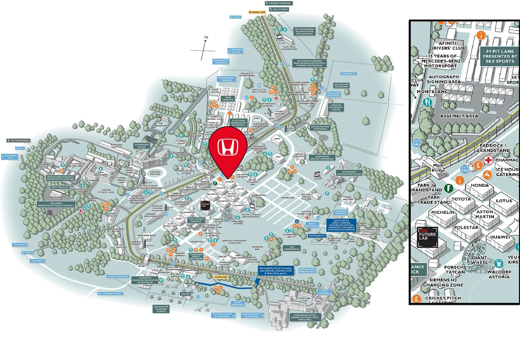 goodwood festival of speed 2019 map honda engine room