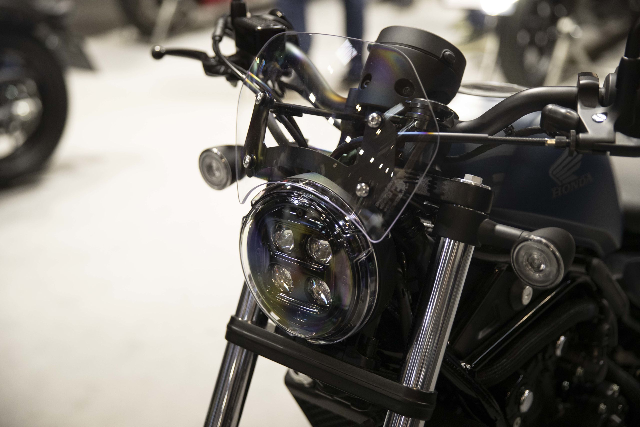 Close up of headlight of CMX500 Rebel