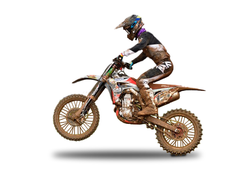 Muddy rider on Honda CRF450 competing in 2019 Maxxis British Motocross Championship