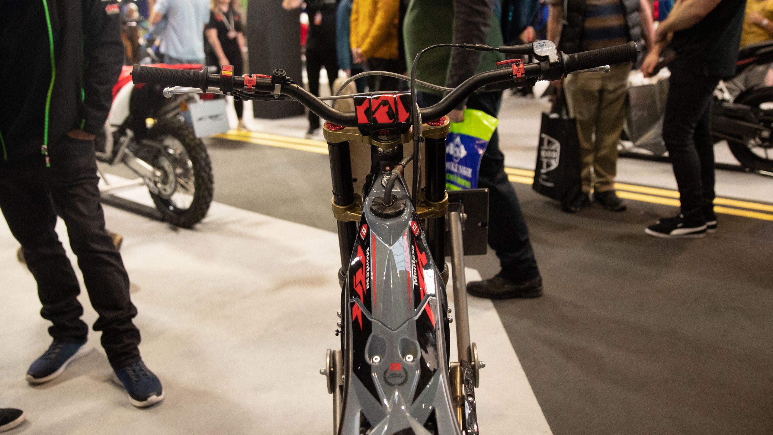 Front view of Honda Montesa 301RR on display at Motorcycle Live 2019