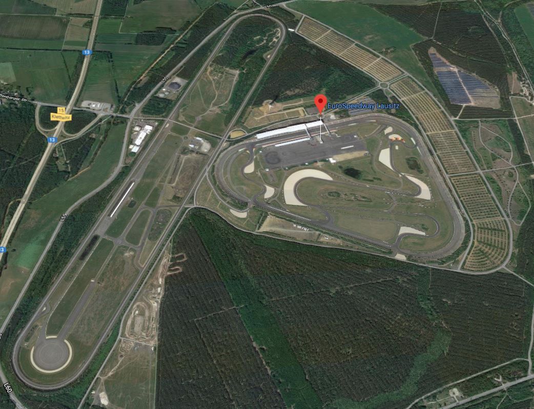 Dekra Lausitzring aerial view honda engine room