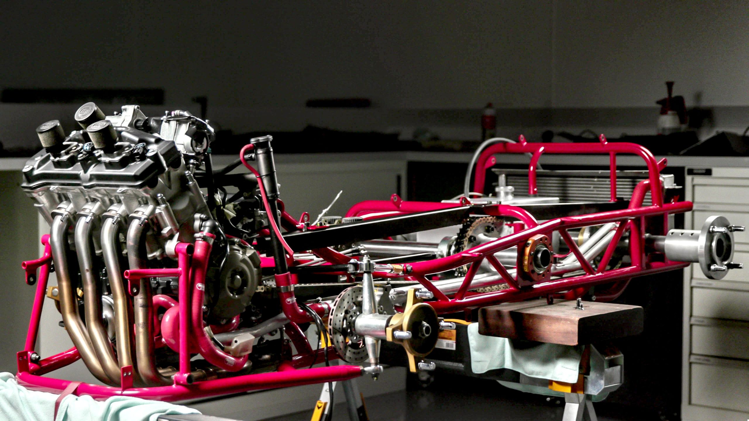 mean mower engine and chassis honda engine room