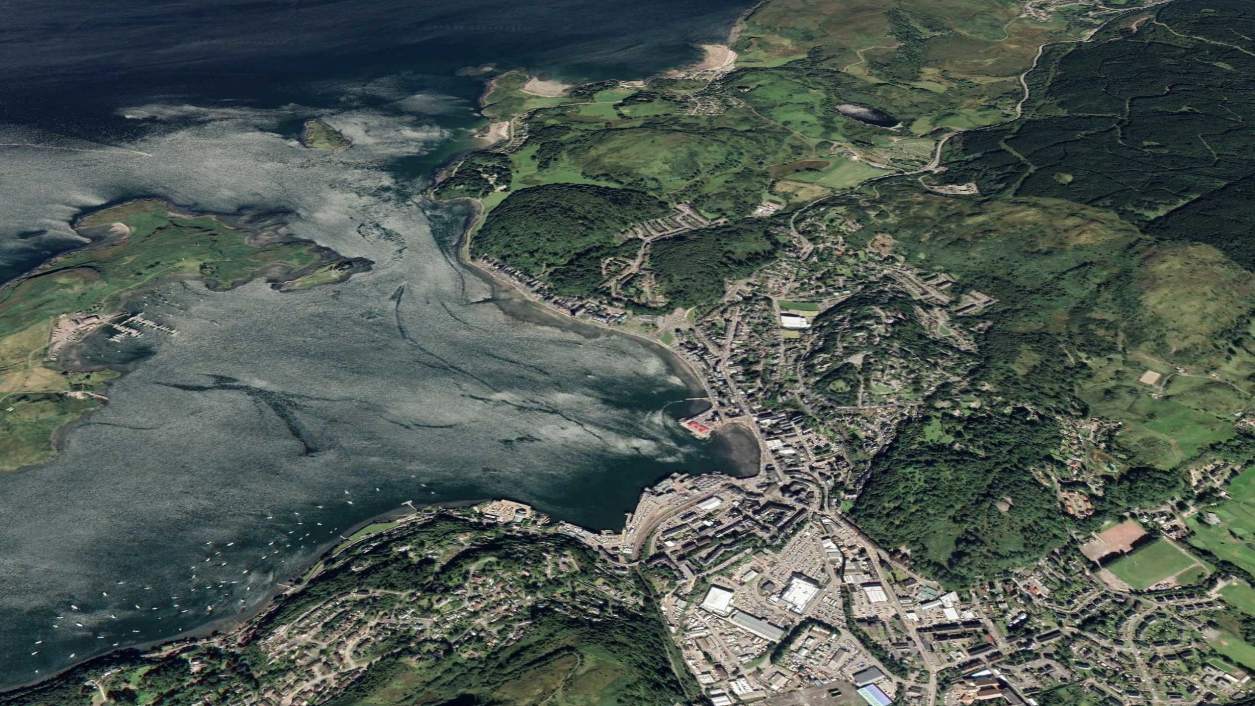 Satellite map of Scotland's Inner Hebrides