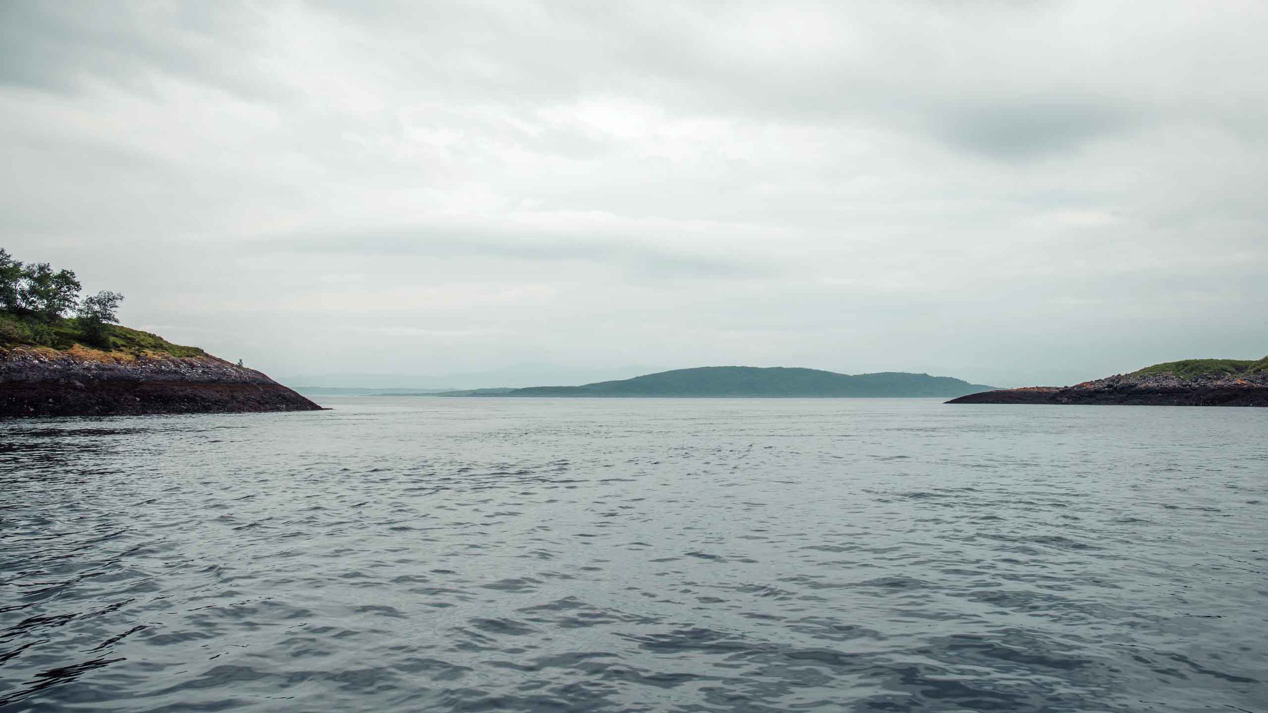 Oban Bay cloudy skies