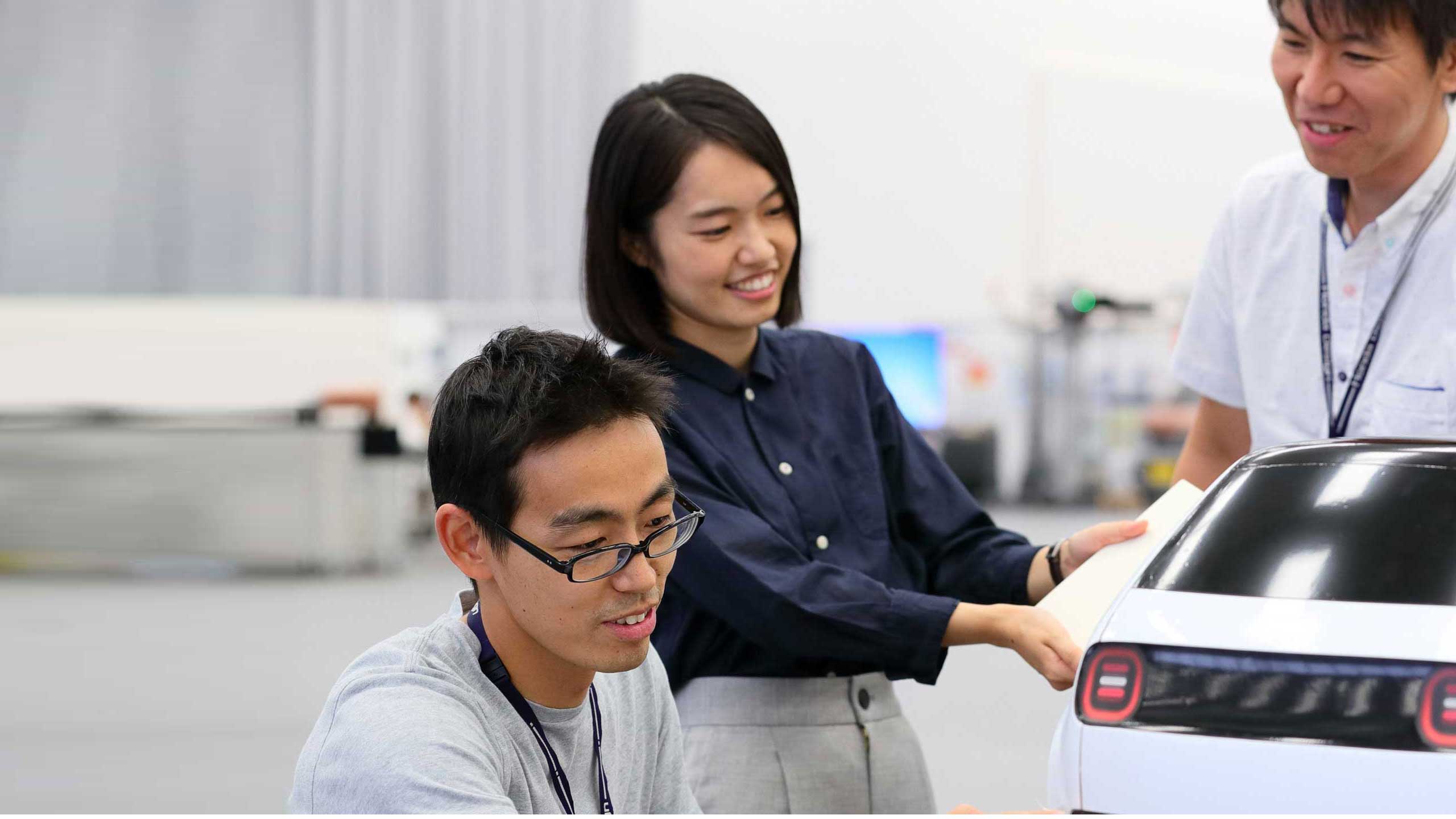Honda urban ev electric car design team