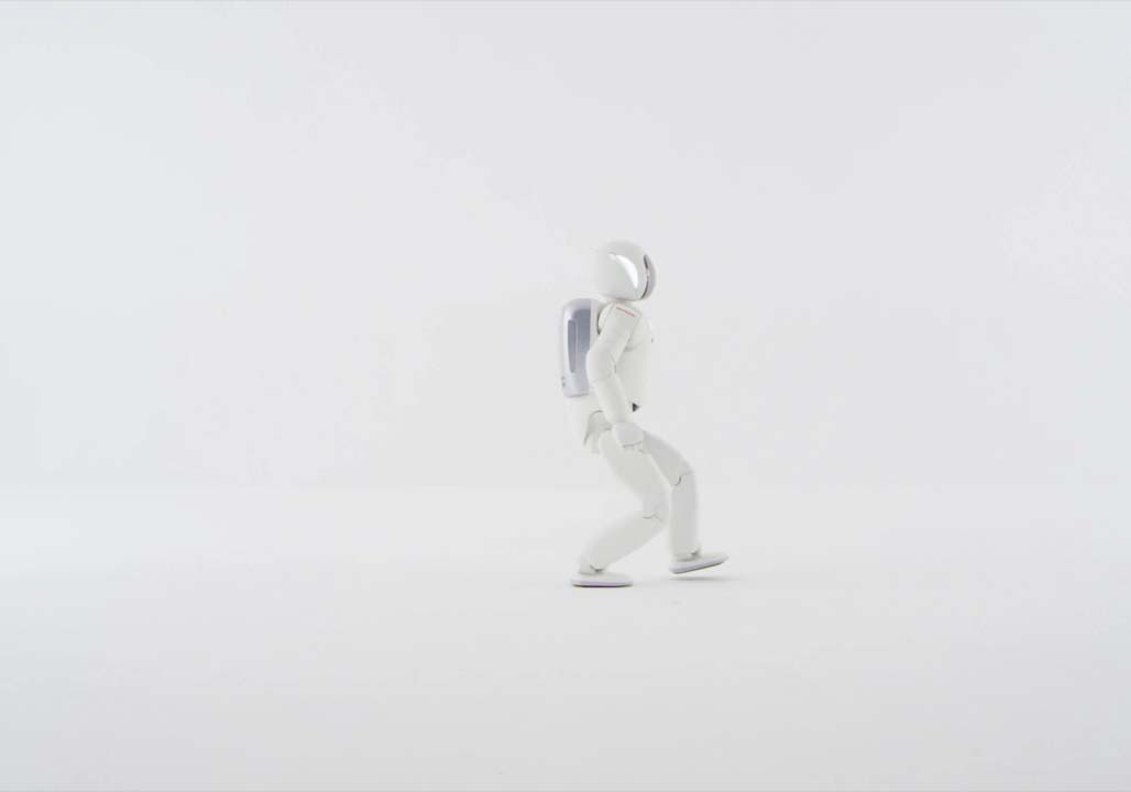 Honda ASIMO humanoid robot walking animation