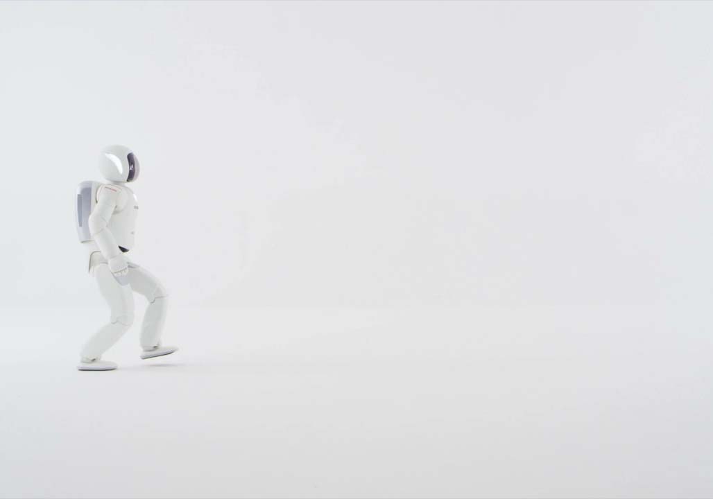 Honda ASIMO humanoid robot walking animation