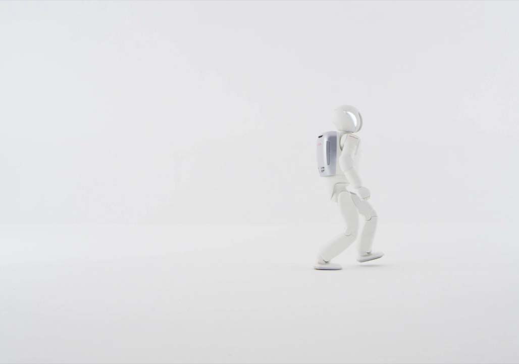 Honda ASIMO humanoid robot walking animation