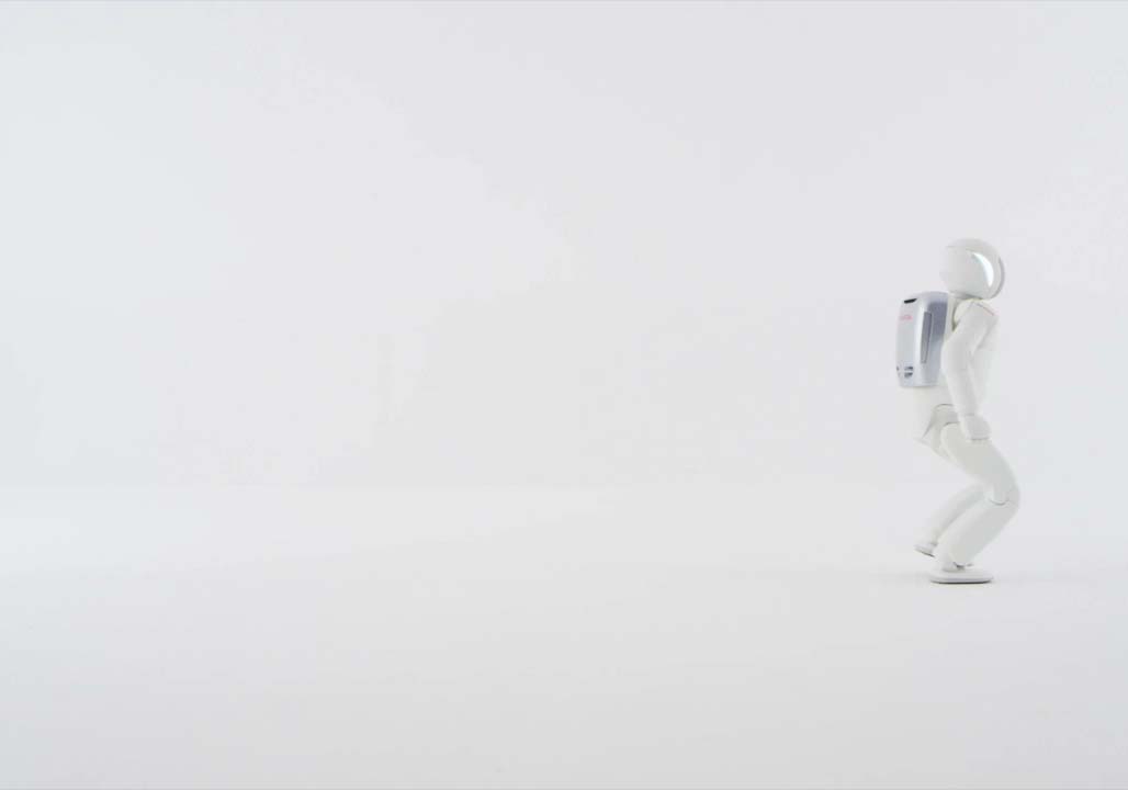 Honda ASIMO humanoid robot walking animation