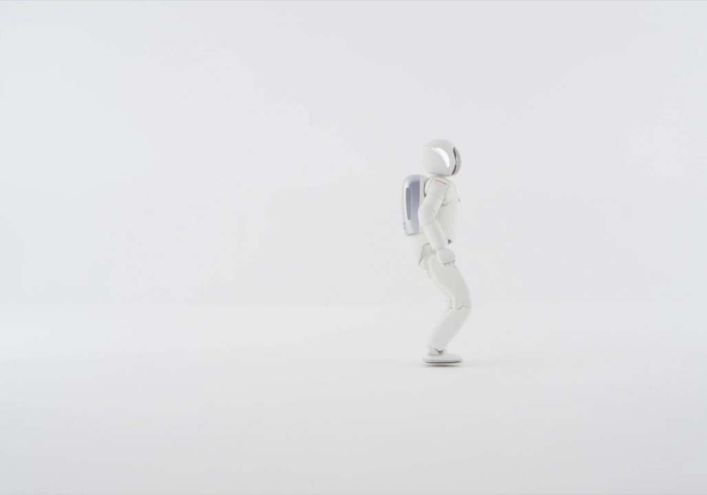 Honda ASIMO humanoid robot walking animation