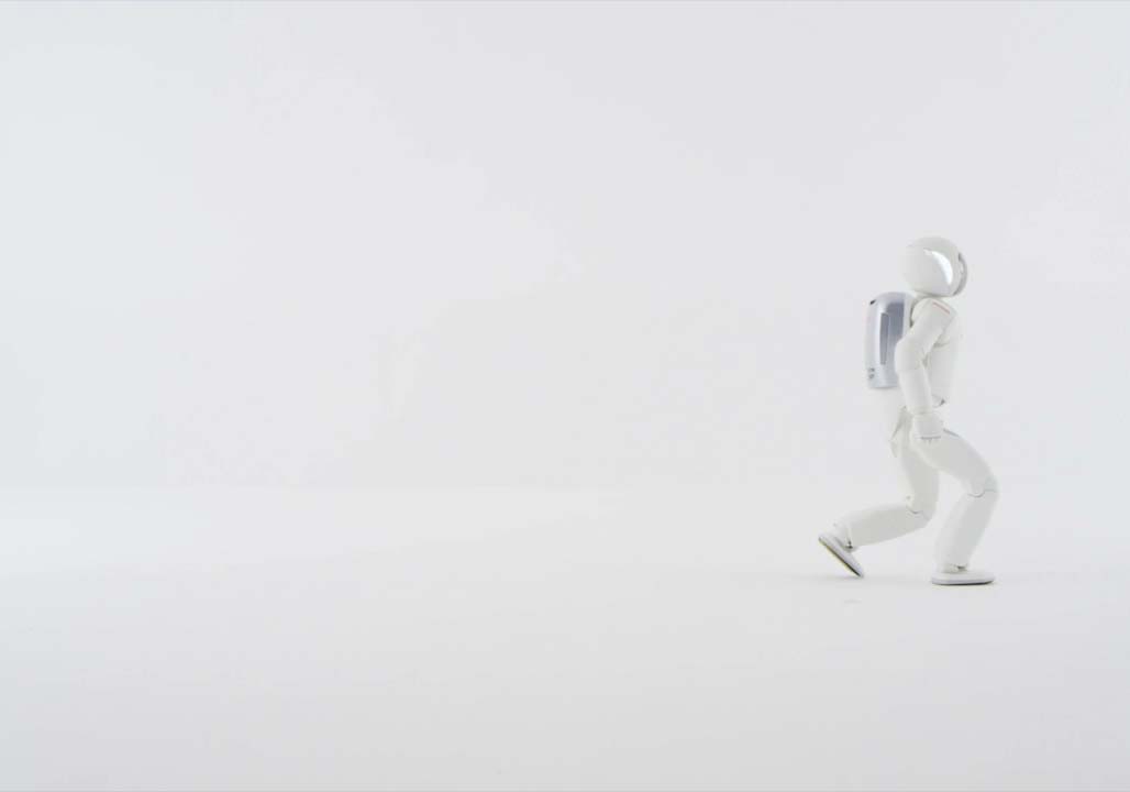 Honda ASIMO humanoid robot walking animation