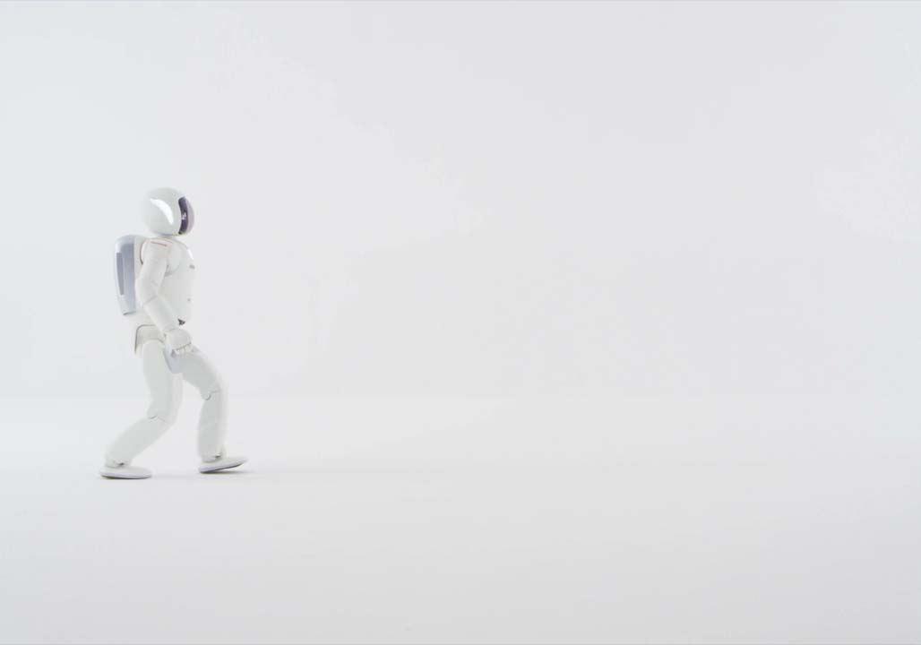 Honda ASIMO humanoid robot walking animation