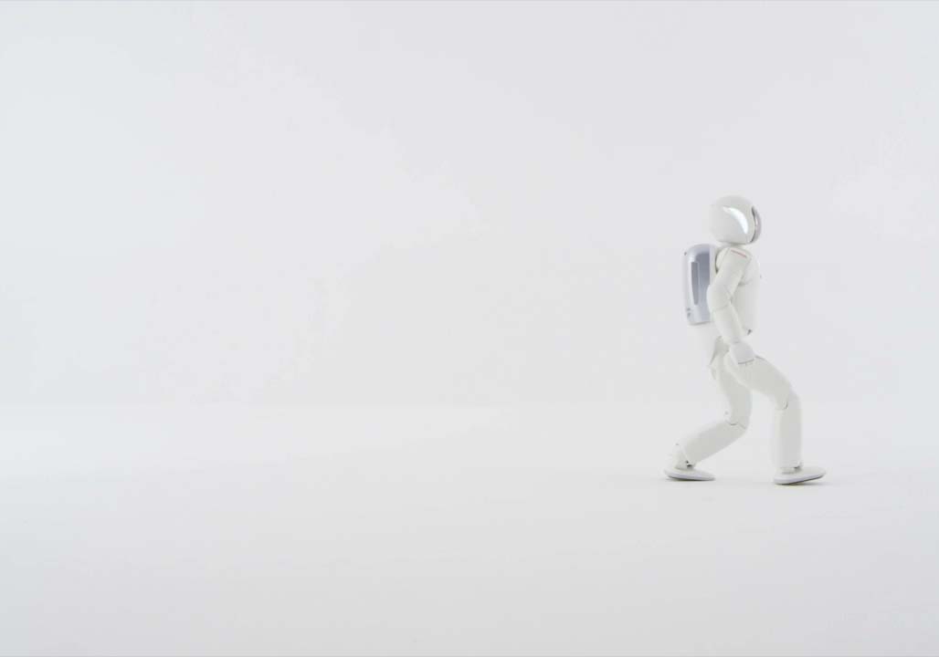 Honda ASIMO humanoid robot walking animation