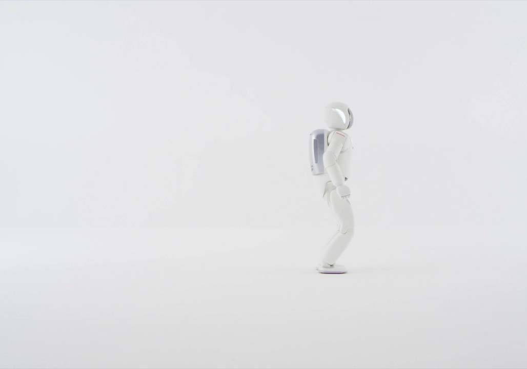 Honda ASIMO humanoid robot walking animation