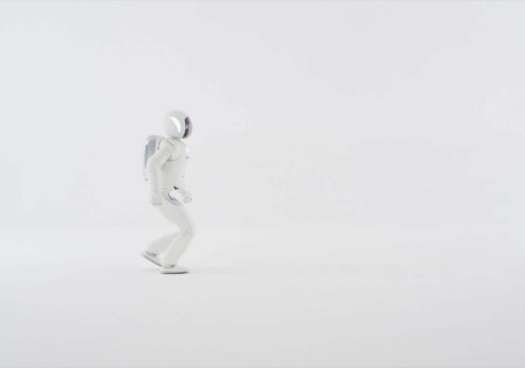Honda ASIMO humanoid robot walking animation