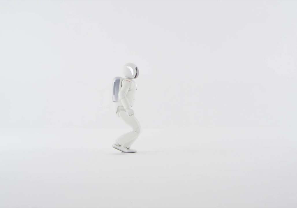 Honda ASIMO humanoid robot walking animation