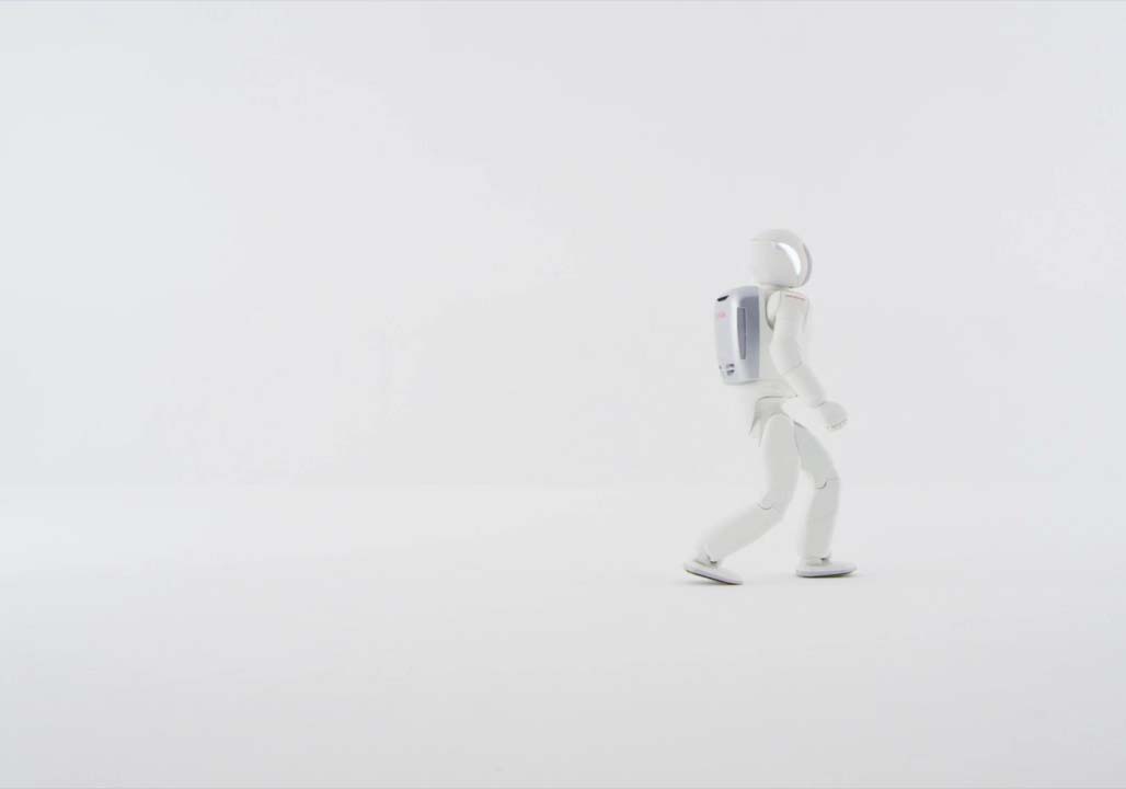 Honda ASIMO humanoid robot walking animation