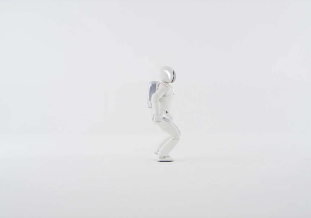 Honda ASIMO humanoid robot walking animation