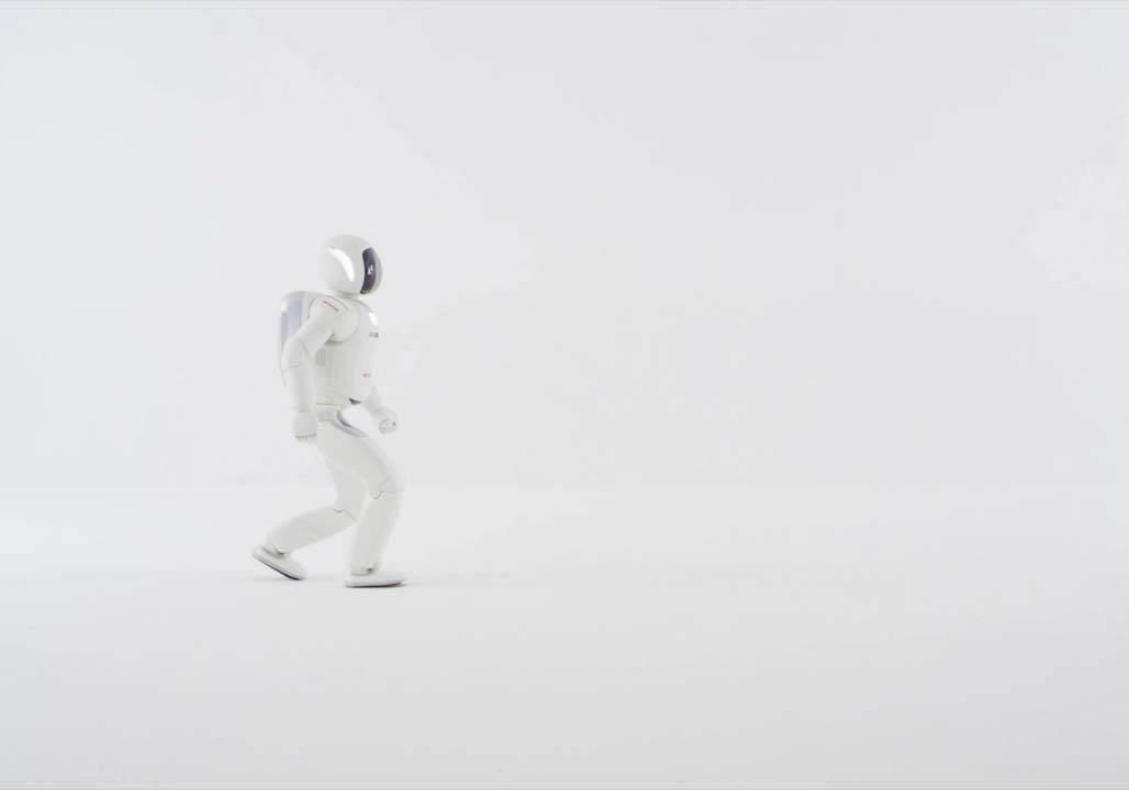 Honda ASIMO humanoid robot walking animation
