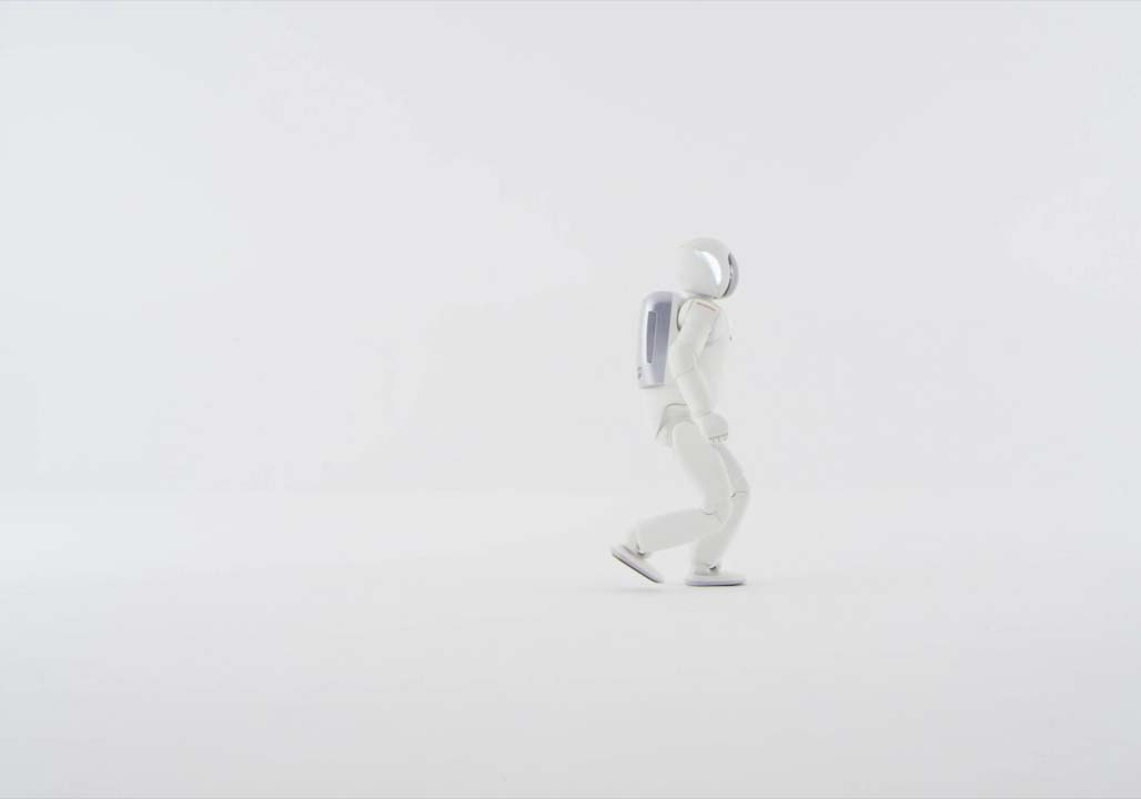 Honda ASIMO humanoid robot walking animation